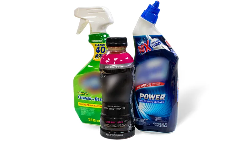 Cleaning agents shrink labels 3