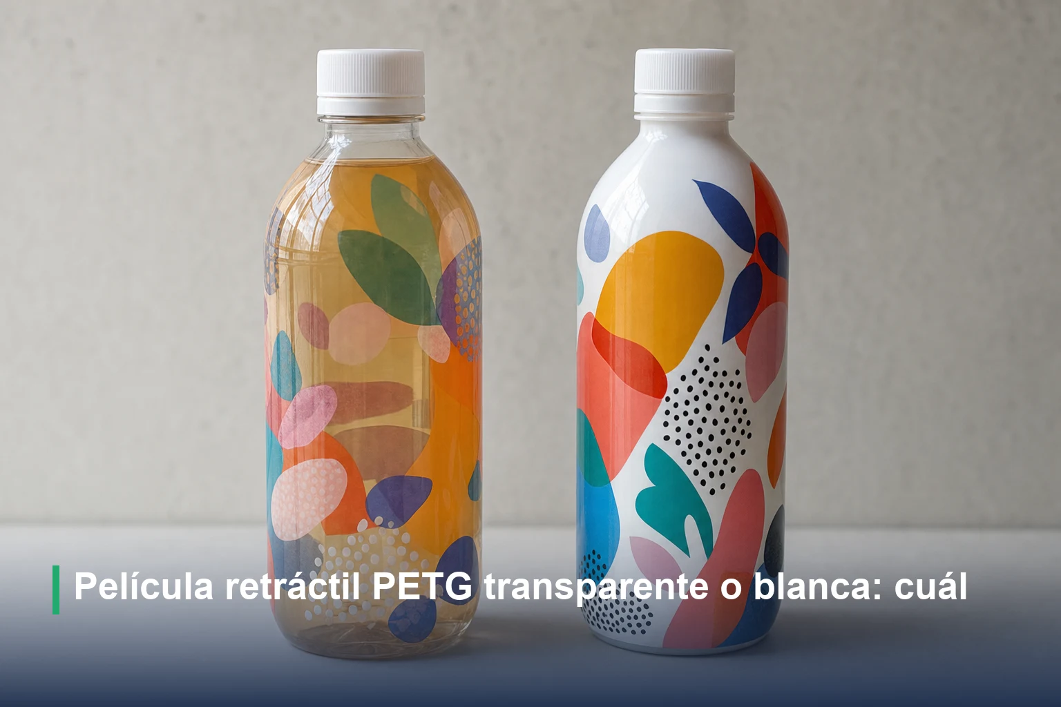Película retráctil PETG transparente o blanca: cuál elegir
