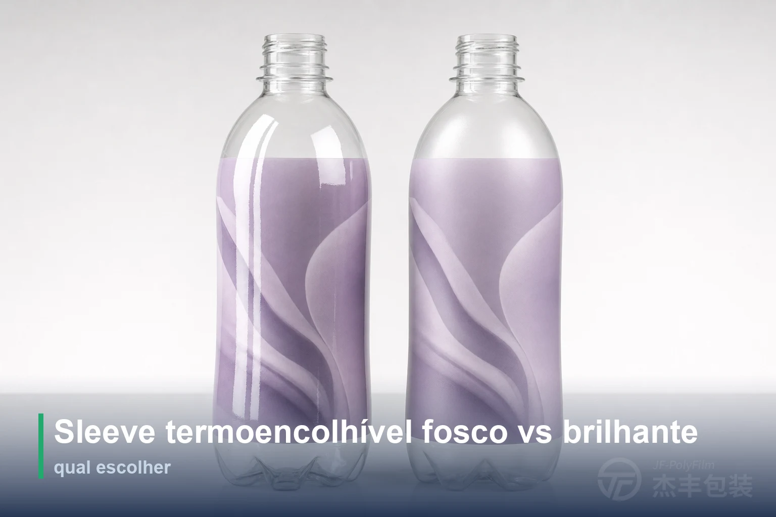 Sleeve termoencolhível fosco vs brilhante: qual escolher