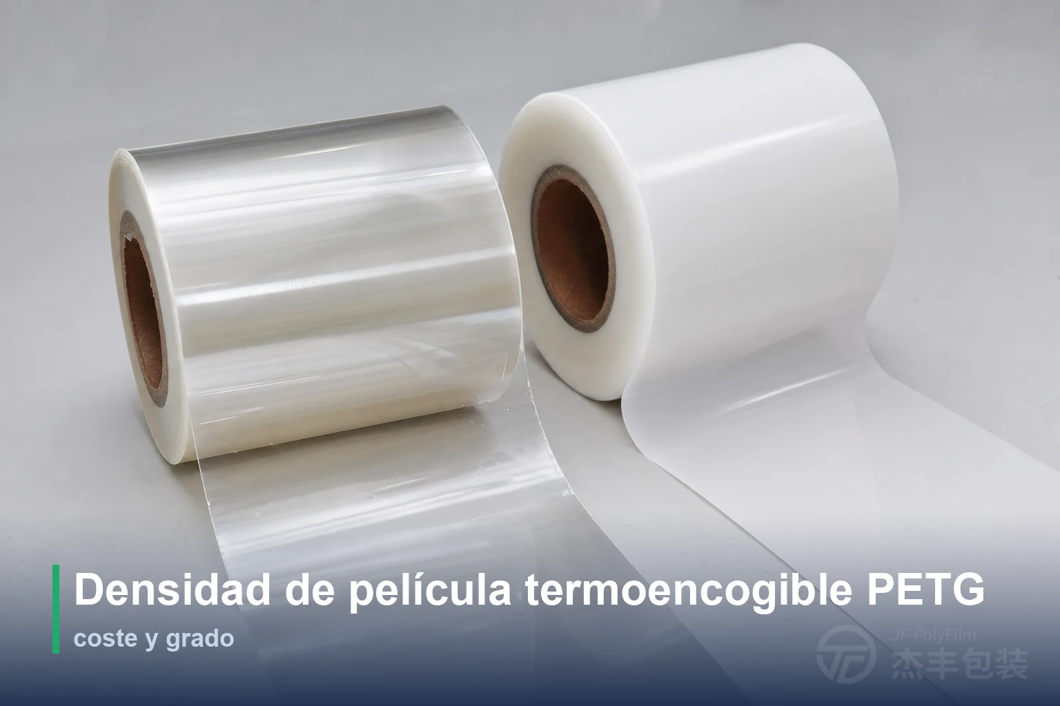 Densidad de película termoencogible PETG: coste y grado