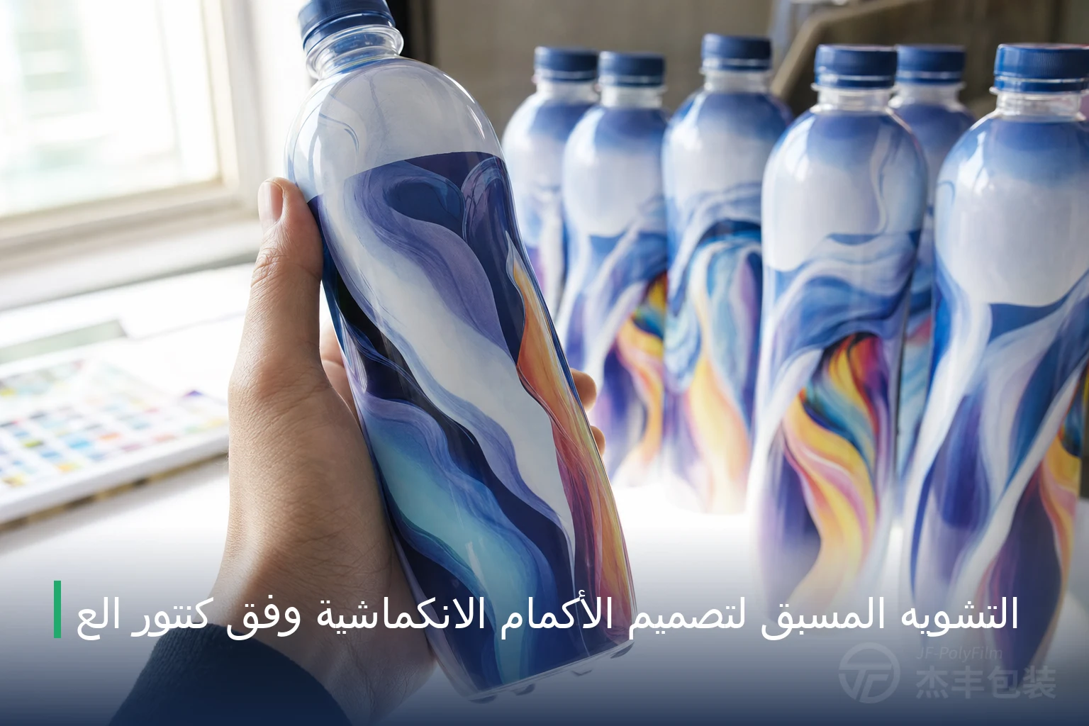 التشويه المسبق لتصميم الأكمام الانكماشية وفق كنتور العبوة