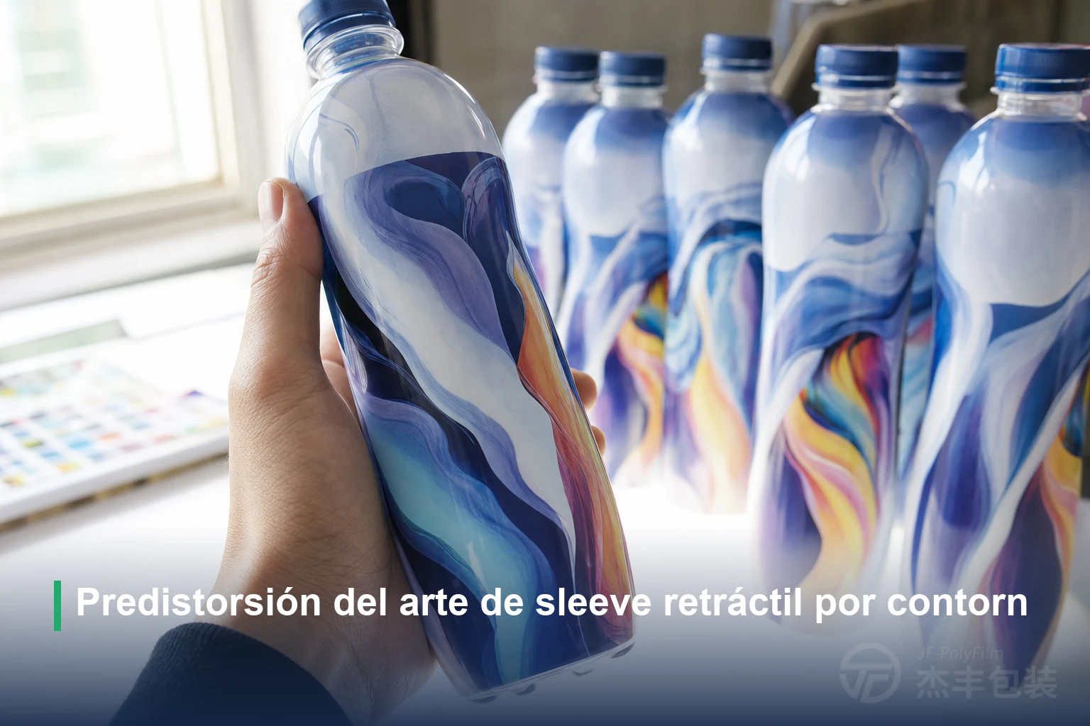 Predistorsión del arte de sleeve retráctil por contorno